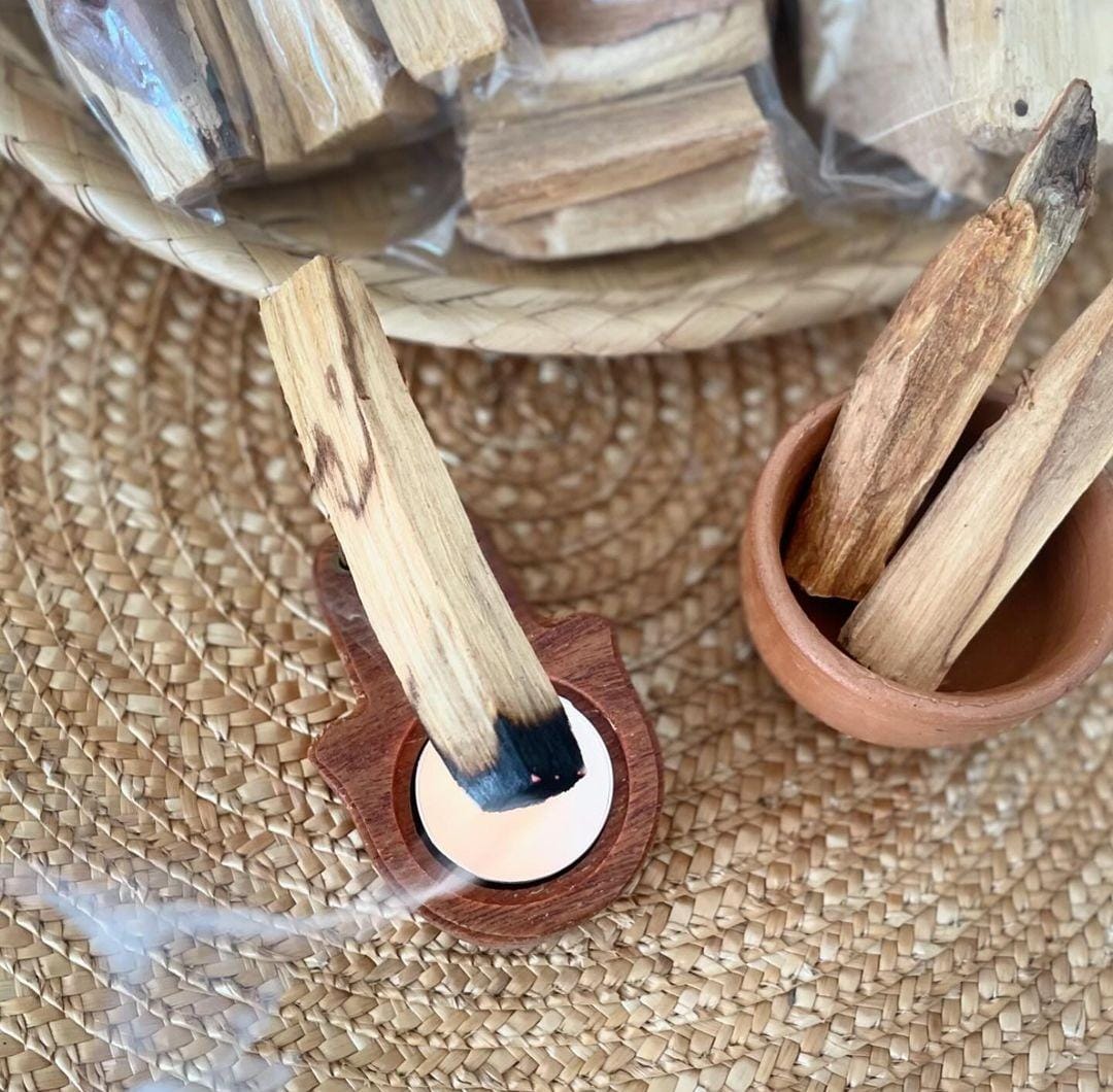 Incensário Versátil para Palo Santo e Varetas de Incenso - Mão de Fátima