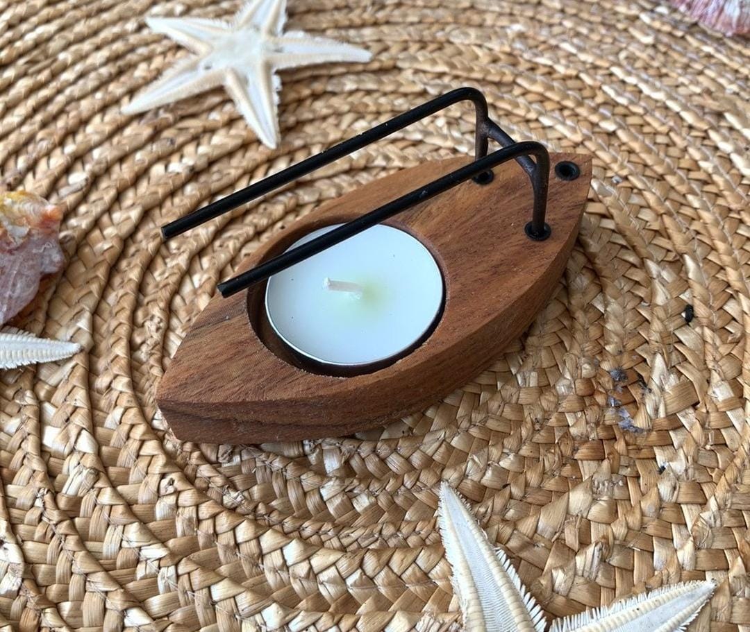 Incensário Versátil para Palo Santo e Varetas de Incenso - Canoa