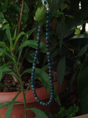 choker de Apatita - Folheado a prata