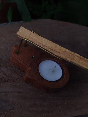 Incensário Versátil para Palo Santo e Varetas de Incenso - Mão de Fátima